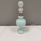 Lampe de table Holmegaard en verre vert, modèle Florence, 1989