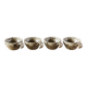 Set of 4 pyrite stoneware mugs