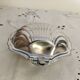 Beurrier coquille Saint Jacques en inox , années 50 , vintage