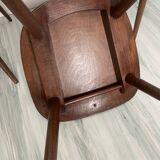 Lot de 4 chaises bistrot vintage Baumann Menuet – hêtre massif