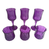 Verres Cristal d’Arques Longchamp violet