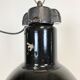 Industrial black enamel pendant light, 1930s