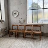 Set of 4 70s elm chairs, Regain