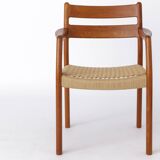 Ensemble de 3 chaises vintage 1960 EMC Mobler en teck danois