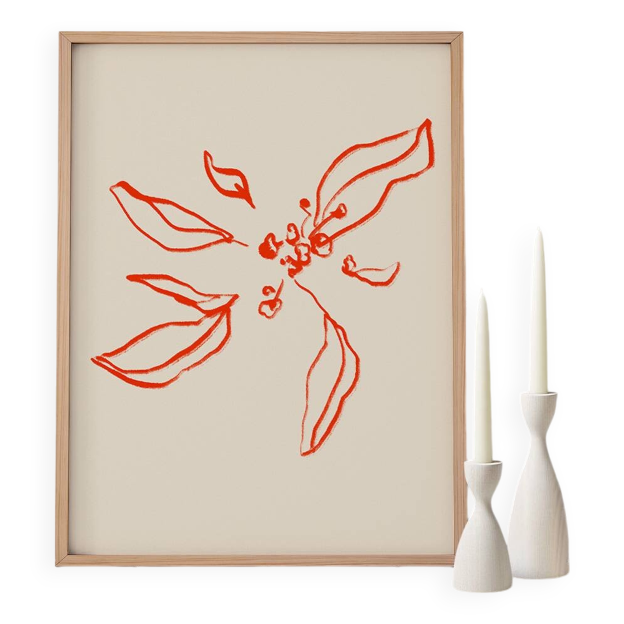 Botanical illustration giclee print, 50x70