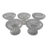 Set of 5 very old mini compote dishes, PORTIEUX