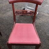 6 stamped English chairs