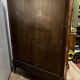 Louis XV style curved bookcase in precious wood marquetry