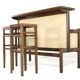 1970's home bar with 2 stools - vintage danish design mid century modern