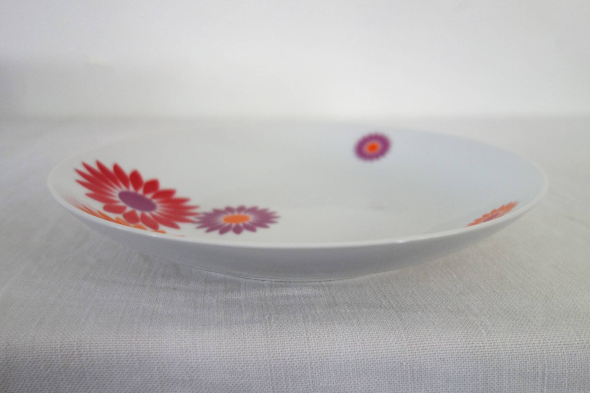 8 Assiettes Creuses Seltmann Weiden West Germany 70's