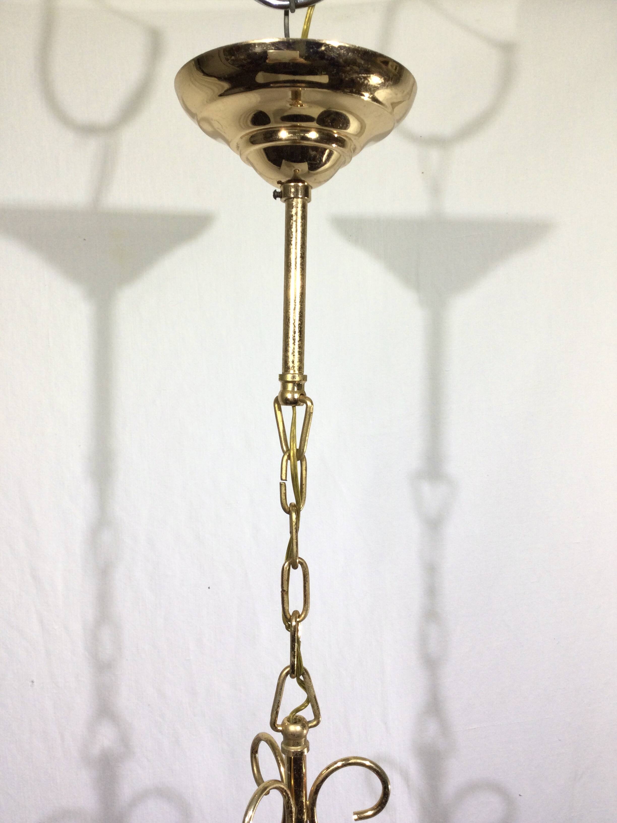 1-light lantern in gold metal