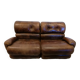 Vintage brown leather sofa 2 modules