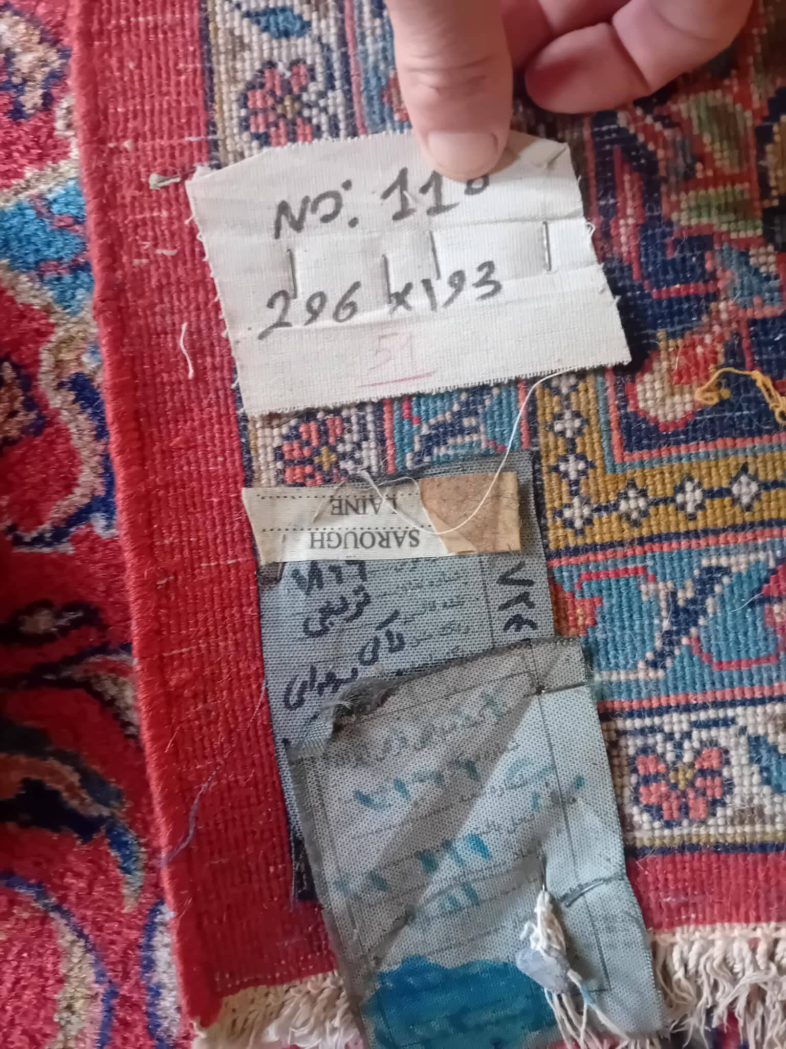 Handmade Persian Sarough Rug 296x193cm