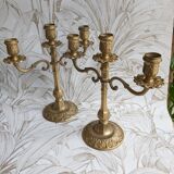Chandeliers en bronze style Louis XVI