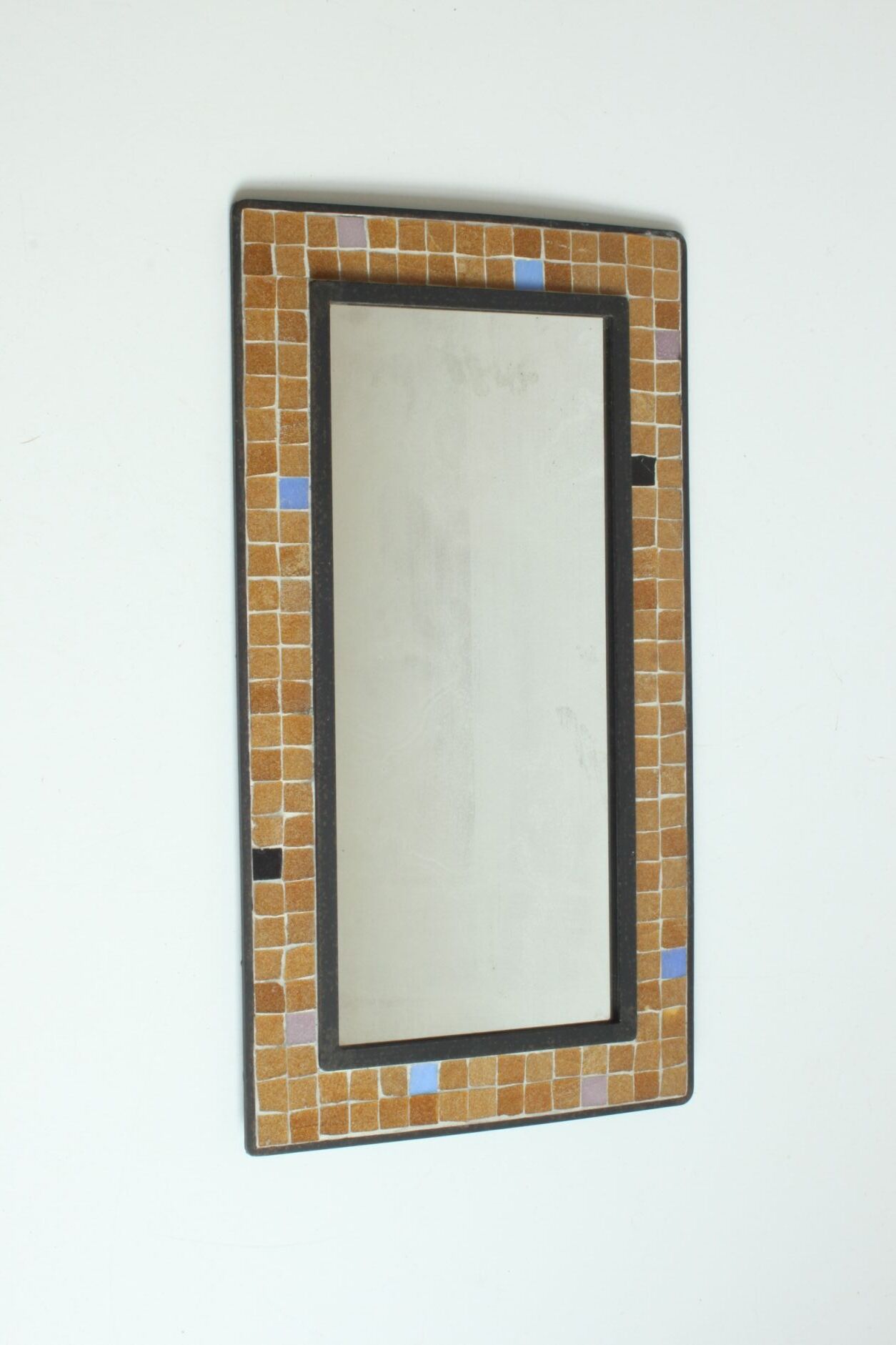Cast iron and mosaic tiles mirror, 1960s.