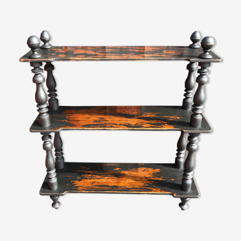 Wooden shelf, 3 trays