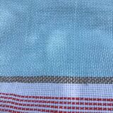 Rectangle tablecloth blue lines lagoon and coral