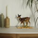 Large young chamois ceramic trinket