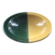 Plat creux bicolore jaune et vert