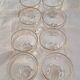 Vintage glassware set with gold filigree – 1960s