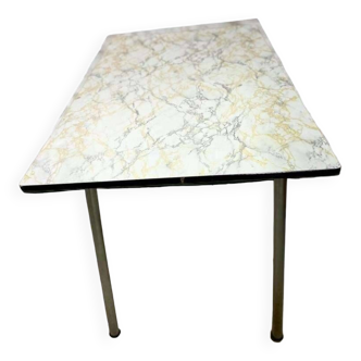 Vintage formica table with marble print