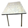 Table vintage en formica avec imprimé marbre