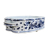 Jardinière en faïence à décor bleu monochrome