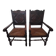 Paire de fauteuils néo basque
