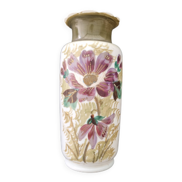 Vase en opaline peinte, 1900