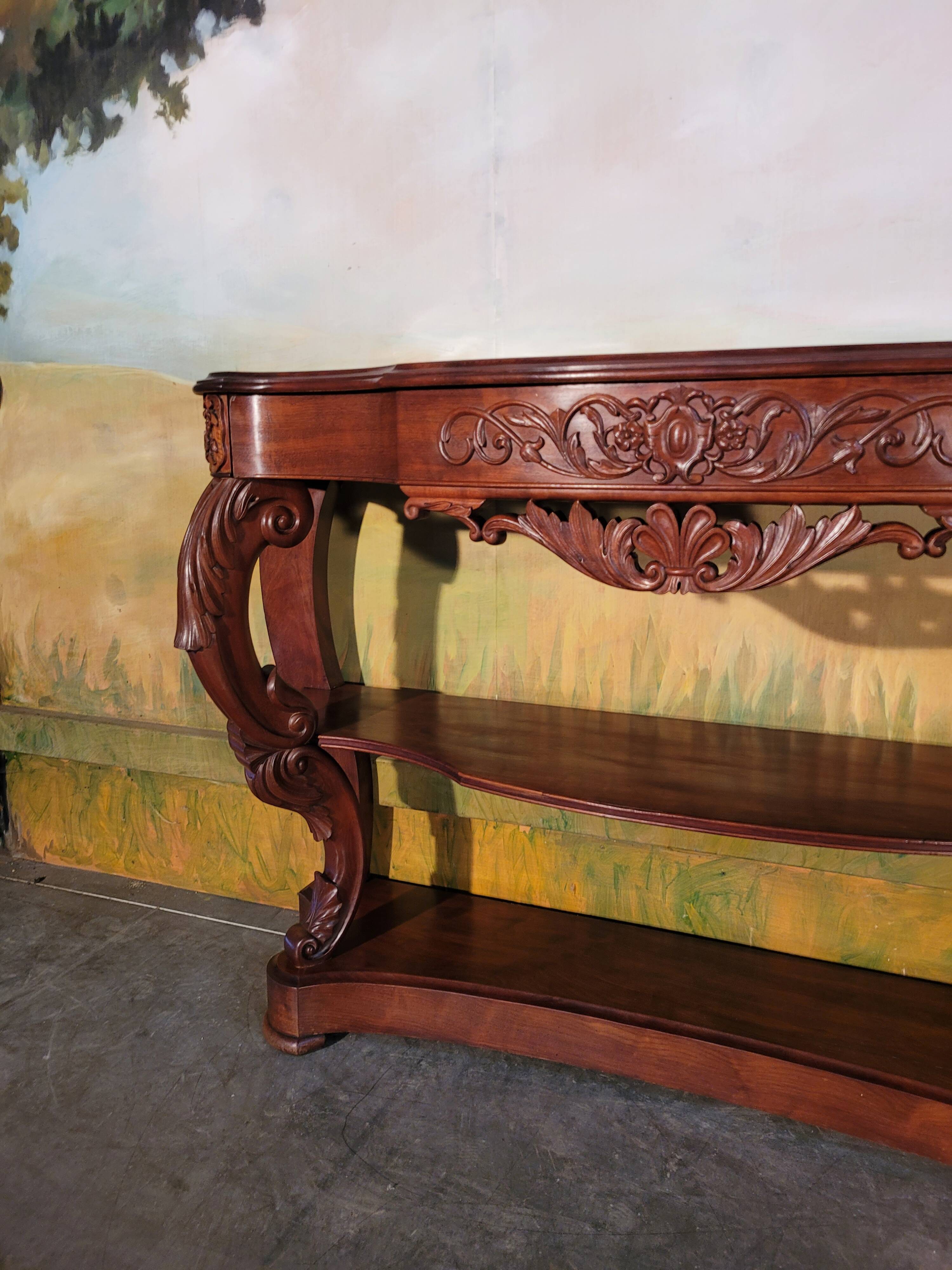 Large mahogany dining console