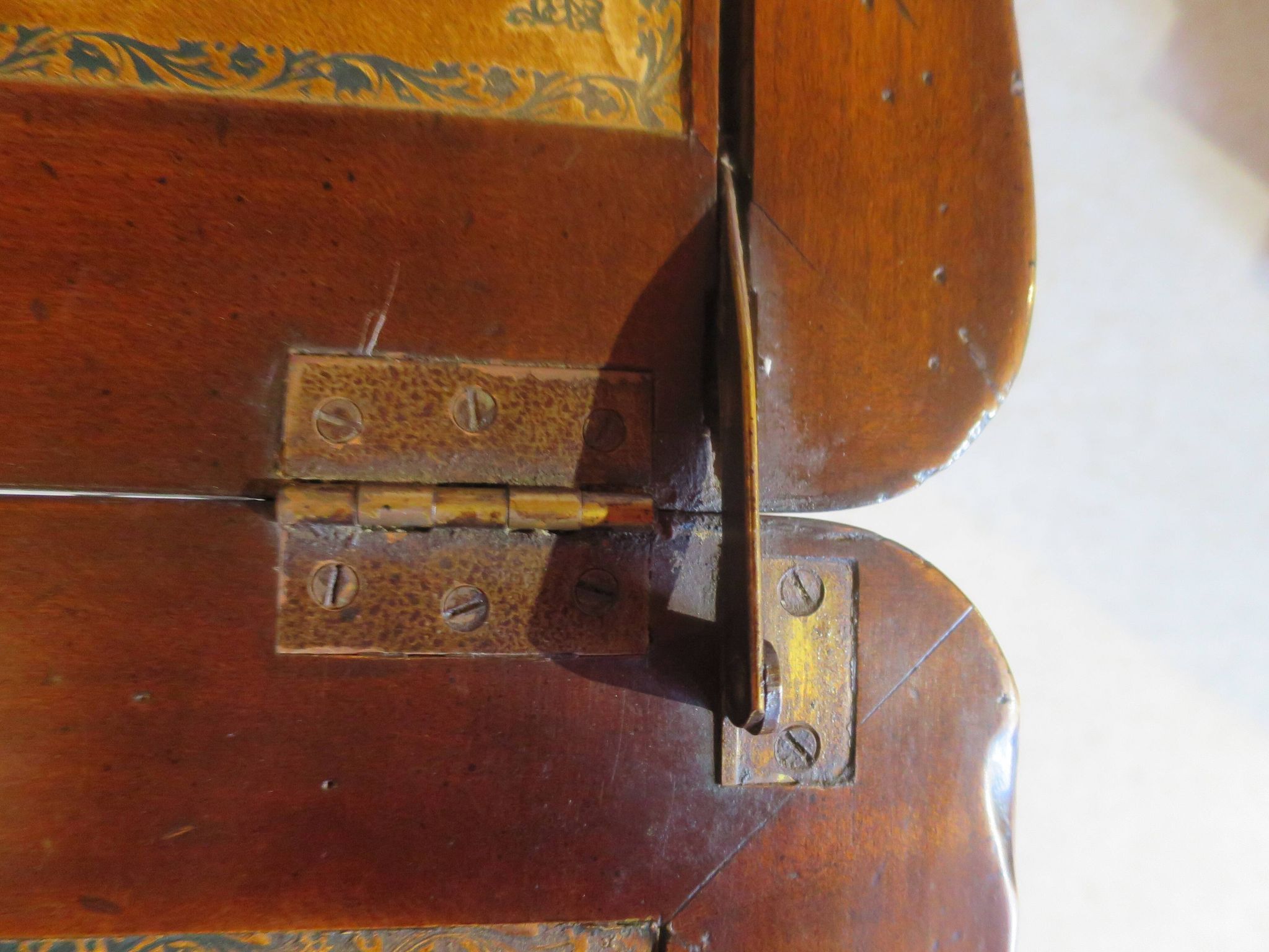 Secretary with mechanism - 4 secret drawers - lock - marquetry chessboard - 1950