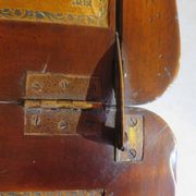 Secretary with mechanism - 4 secret drawers - lock - marquetry chessboard - 1950