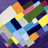 Tableau Violet Huile au couteau
