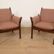 Ensemble de 2 fauteuils vintage | Illum Wikkelsø pour Silkeborg | Modèle Genius | Acajou