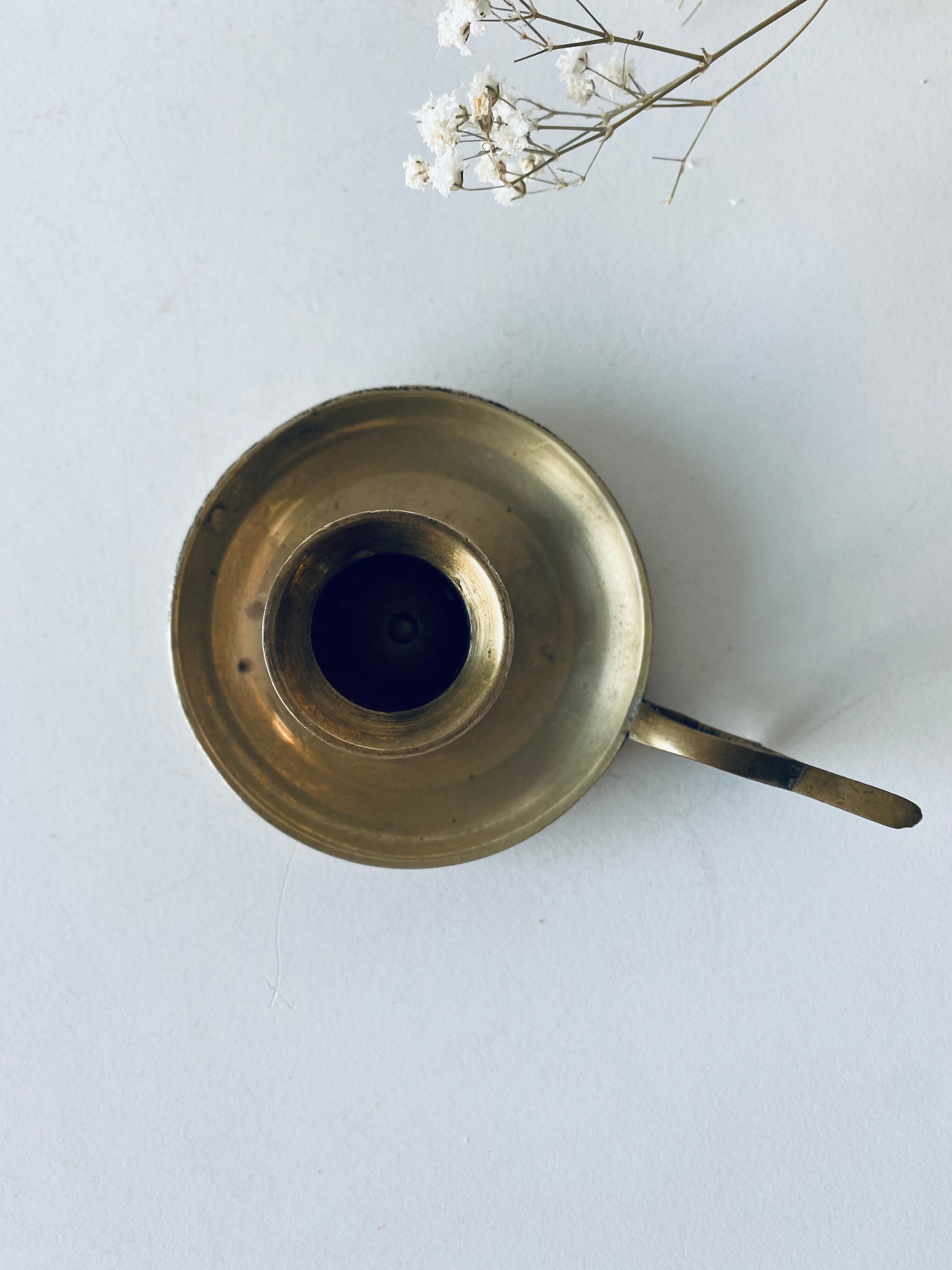 Vintage brass candle holder