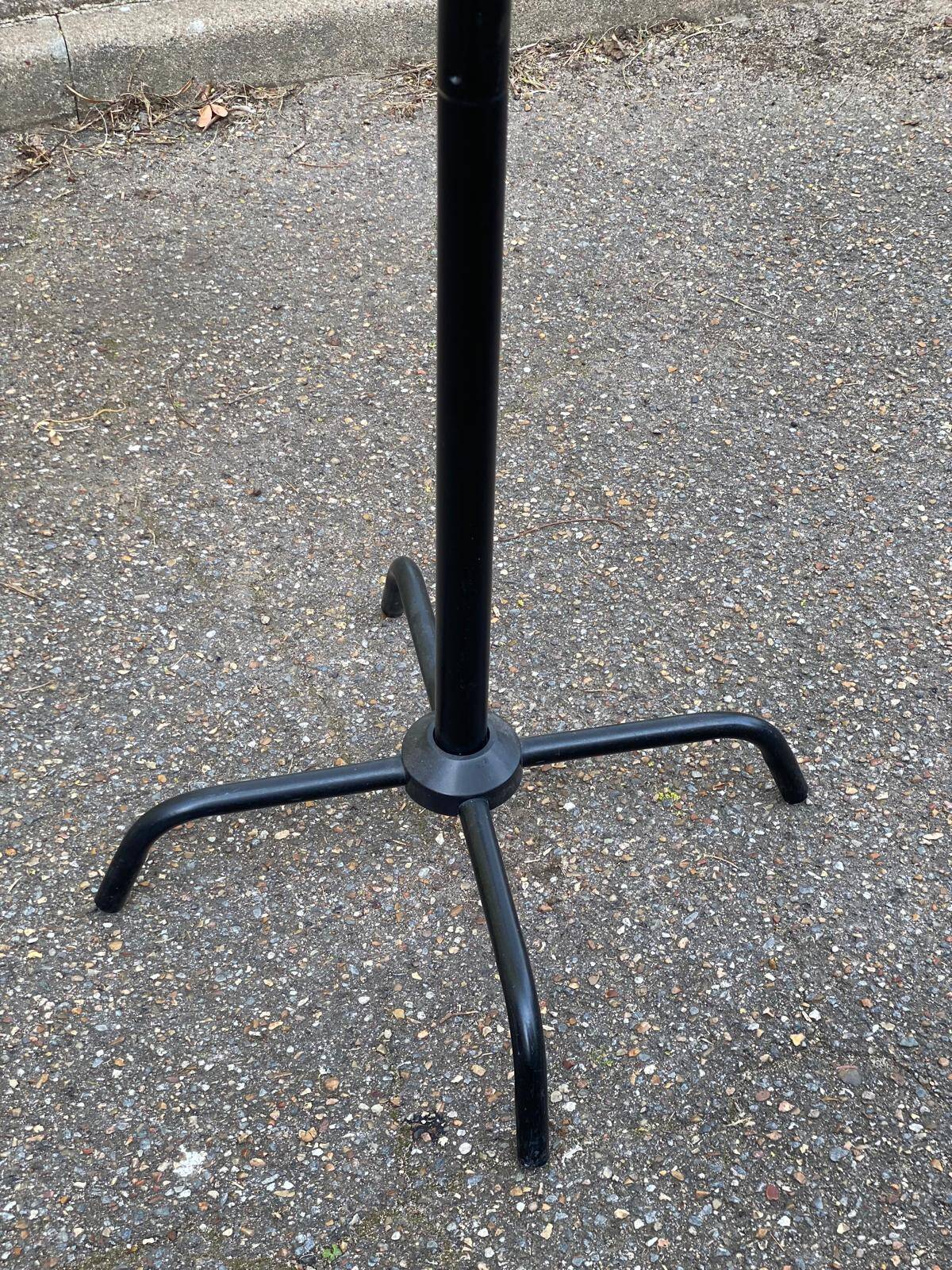 Vintage industrial coat rack in black steel