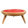 Porte plante pieds compas en bois et plastique rouge