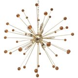 Amber “star” murano glass sputnik chandelier