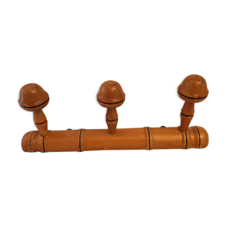 Wooden coat rack 3 hooks