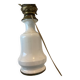 White opaline oil lamp mounted