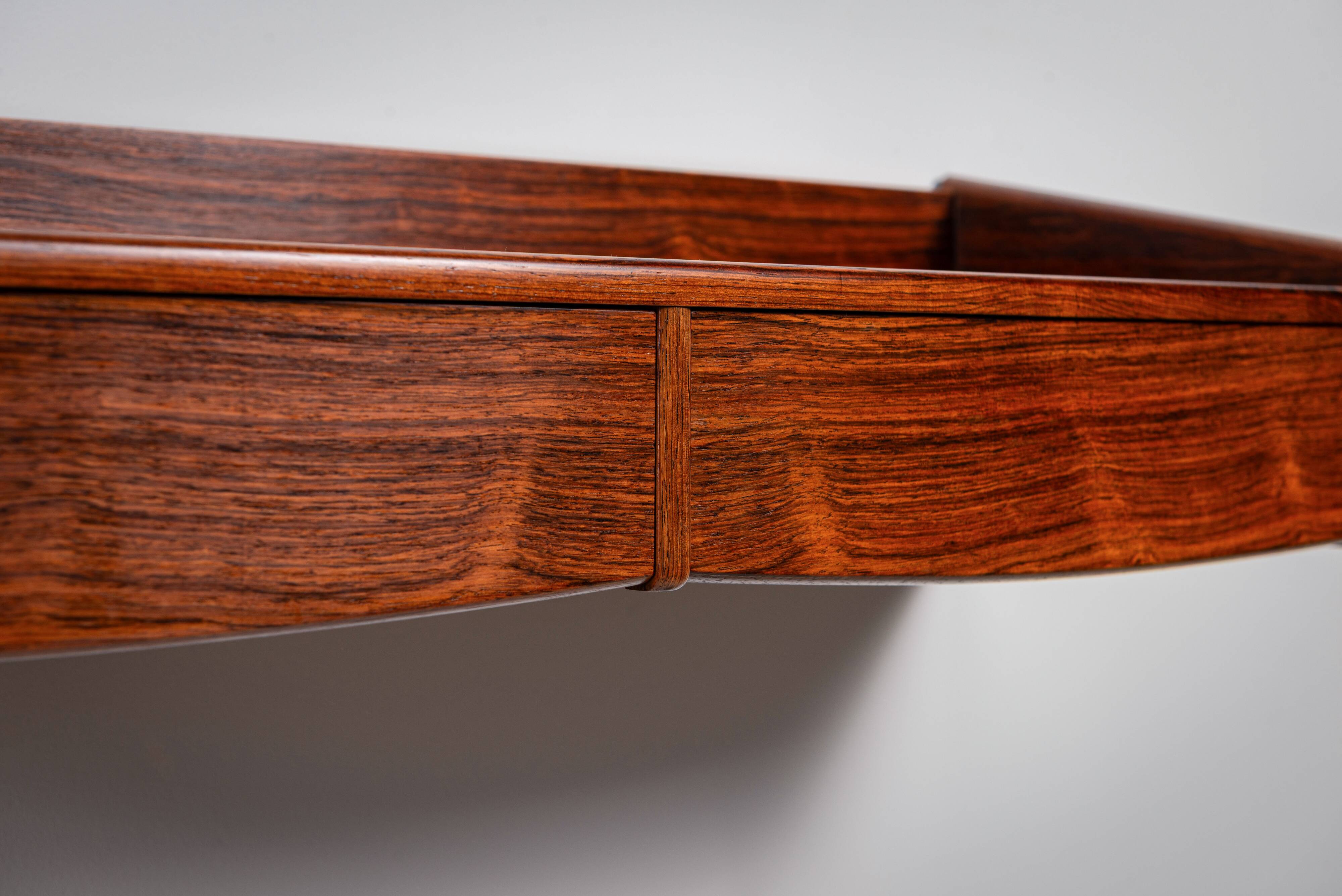 Rosewood wall console with two drawers