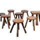 Set of 8 original Milk stools 1950s Holland