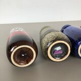 Set of four vintage pottery fat lava "242-22" vases made by Scheurich, Germany
