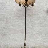 Vintage brass floor lamp with 3 tripod lights