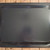 Large painted metal serving tray with handles 74.7 X 55.5 cm