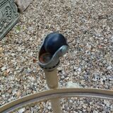 Old vintage rolling serving table