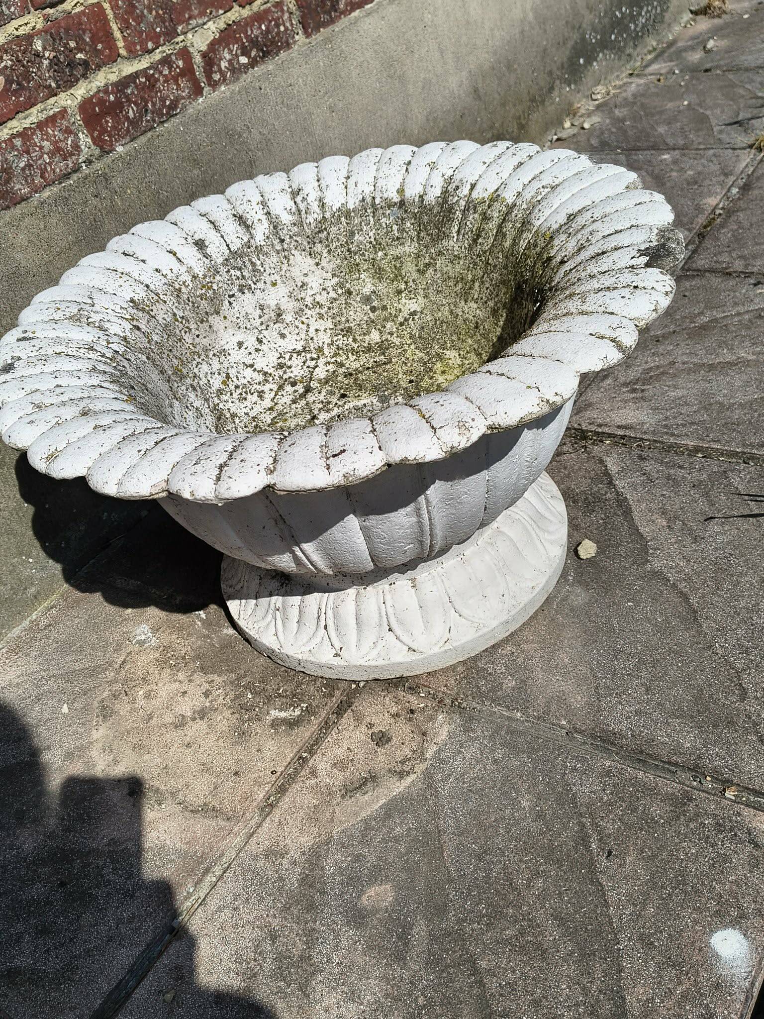 Ensemble de 2 pots à fleurs en beton