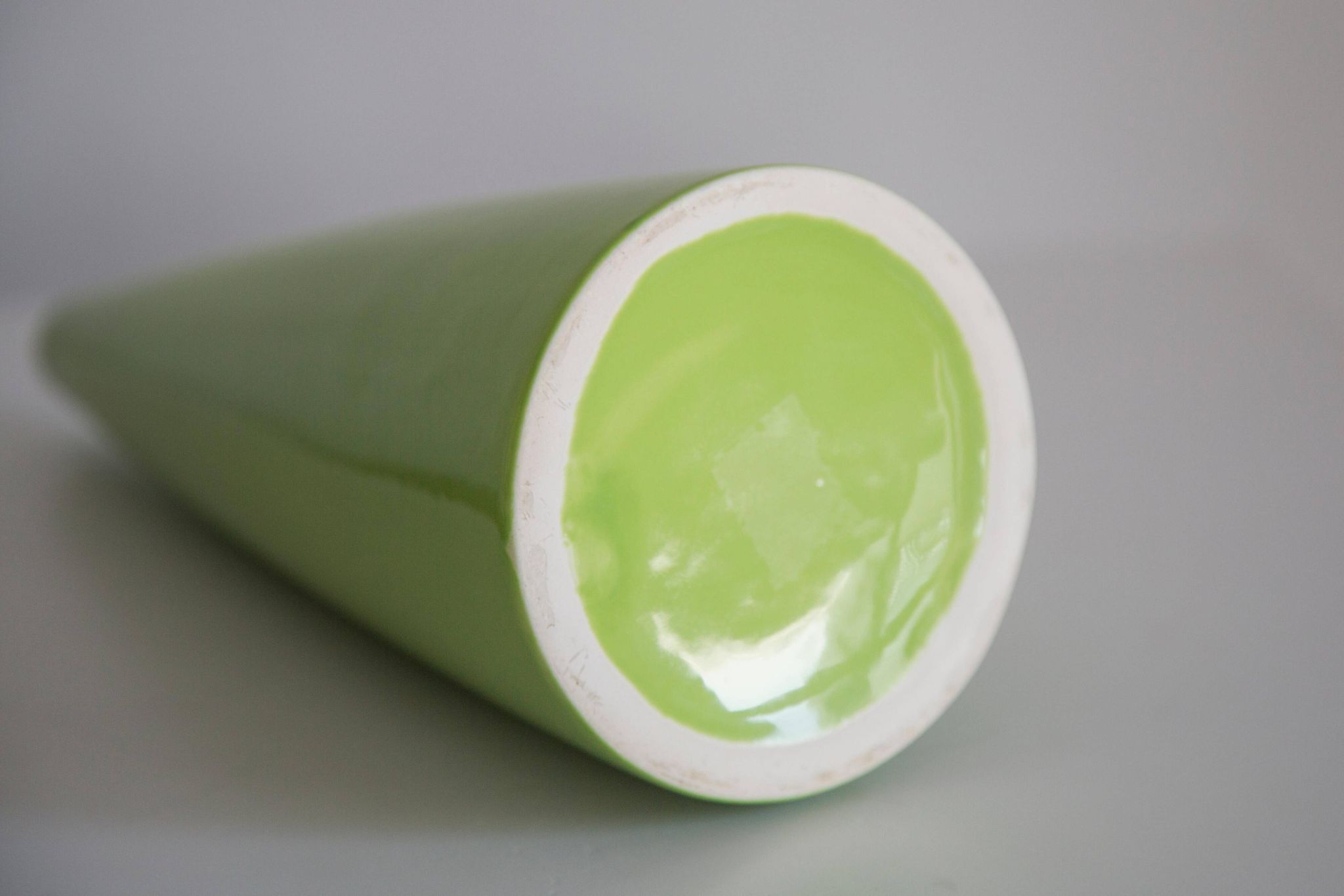 Vintage Mid-Century Green Artistic Ceramic Vase, Europe, 1970s
