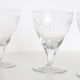 Set of 6 chiselled glass wine glasses, 1930