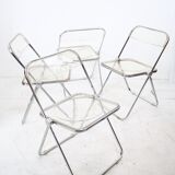 Suite of 4 Plia chairs by Giancarlo Piretti for castelli